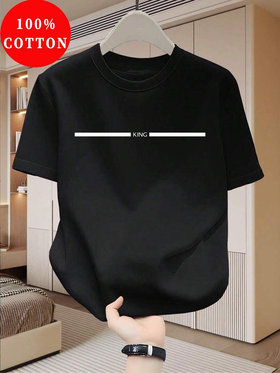 Men T-Shirts - 黑色 - 查看 1