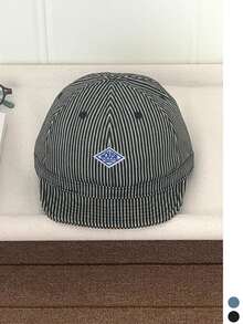 Fresh Letter 布標條紋平帽簷棒球帽 女款 春夏街頭風品牌復古嘻哈棒球帽 男款平帽簷寬帽簷棒球帽 春夏旅行顯臉小嘻哈男士遮陽帽 - 布標條紋 - 查看 17