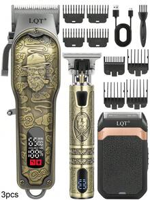 LQT 4pcs/3pcs/1pc Family Hair Tools Kit - Hair Clipper For Men, Beard Trimmer, Nose Hair Trimmer & Men's Shaver - Cordless, USB‑C Charging, Multi-Functional Barber Supplies, Suitable For Home And Travel, Father's Day Or Christmas Men's Gifts. - Multicolor - View 11