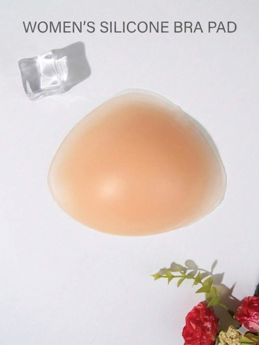 ANGDIE 1入 膚色矽膠三角胸部義乳，耐熱適用於游泳與溫泉，人造矽膠胸墊，女性通用乳房切除後矽膠義乳，單包裝 - 卡其色 - 查看 1