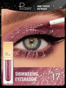 Pudaier One Metallic Glitter Eyeshadow, Waterproof, Smudge-Proof, Long-Lasting, With Super High Color Saturation And A Smooth Texture, Perfect For Music Parties And Holiday Gifts. - 17 - View 1