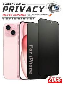 2pcs Matte Anti-Peeping Full Coverage Smooth Touch Sensitive Touchscreen Gaming Friendly Soft Film Full Screen Phone Screen Protector Accessories Compatible With IPhone 18 Pro 18 Pro Max 17 Pro Max 17 Pro 17 Air 17 16 Pro Max 16 15 14 13 12 11 Pro Max Gaming Peripherals - Black - View 41
