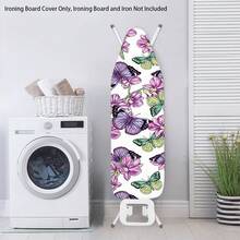 1pc Ironing Board Replaceable Cover , Butterfly Flower Print Polyester Household Ironing Table Cloth Ironing Board - Multicolor - View 11
