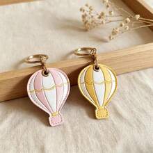 Hot Air Balloon PVC Leather Pendant Access Card Holder AirTag Protective Case Bag Car Keychain Gift - Multicolor - View 8