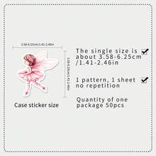 50pcs Gentle Sweet Fresh Pink Fairy Tale Cute Sweet Girl Romantic Atmosphere Decorative Glass Desktop Stickers - Pink Fairy Tale - 2014 - View 2
