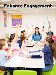 Telescopic Teacher Pointer, Retractable Finger Indicator, Foldable Telescopic Handheld Teaching Aid For Schools, Available In Black, Pink, White And Other Colors - Multicolor - View 3
