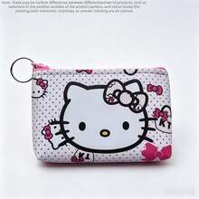 SANRIO 三麗鷗 1個可愛 Hello Kitty 女款迷你零錢包，可愛緊湊設計，裝飾有動漫貓咪角色 - 日常必需收納袋，可愛風格 - 彩色 - 查看 9