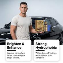 100ML 9H+ Ceramic Car Paint Coating Crystal Essence Set, Hydrophobic Glossy Anti-Scratch Car Paint Sealant, Includes Towel And Sponge, Long-Lasting Car Paint Protection Polishing Care - Liquid - View 4