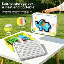 Children's 3D Stereoscopic Puzzle Mushroom Pegboard Educational Building Block Set, Creative DIY Pegboard Puzzle Toy 3D Game, Suitable For Children 3 Years And Above, Early Development And Activity Toy, Sorting, Stacking, Plugging Toy, Birthday Christmas Party Children's Gift - Color - View 3