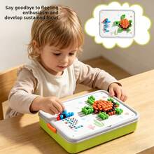 Children's 3D Stereoscopic Puzzle Mushroom Pegboard Educational Building Block Set, Creative DIY Pegboard Puzzle Toy 3D Game, Suitable For Children 3 Years And Above, Early Development And Activity Toy, Sorting, Stacking, Plugging Toy, Birthday Christmas Party Children's Gift - Color - View 2