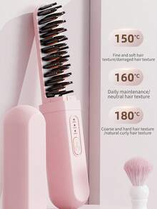 Portable USB Rechargeable Hair Straightener - Dual Function Straightener & Curler, Negative Ion Technology, Anti-Scald Protection, Wet/Dry Use, Compact Travel Design, Suitable For Home, Travel And Outdoor Use - Ideal Gift - Multicolor - View 9