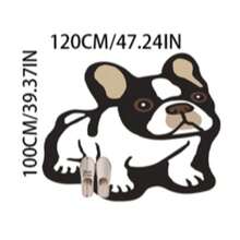 1pc Black & White French Bulldog Shaped Rug, Pink Bedroom Decor, Small Rug, Carpet, Home Decor, Living Room Carpet, Living Room Small Rug, Bedroom Rug, Living Room Home Decor, Outdoor Rug, Washable Rug - Multicolor 2 - View 15