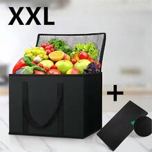 1pc Large Capacity Portable Cooler Bag, 3-Layer Insulation, PVC Non-Woven Fabric Tote Bag, Keeps Food Warm/Cold For 1.5 Hours, Easy-To-Clean Aluminum Lining, Foam Insulation, Durable Handle - A - View 9