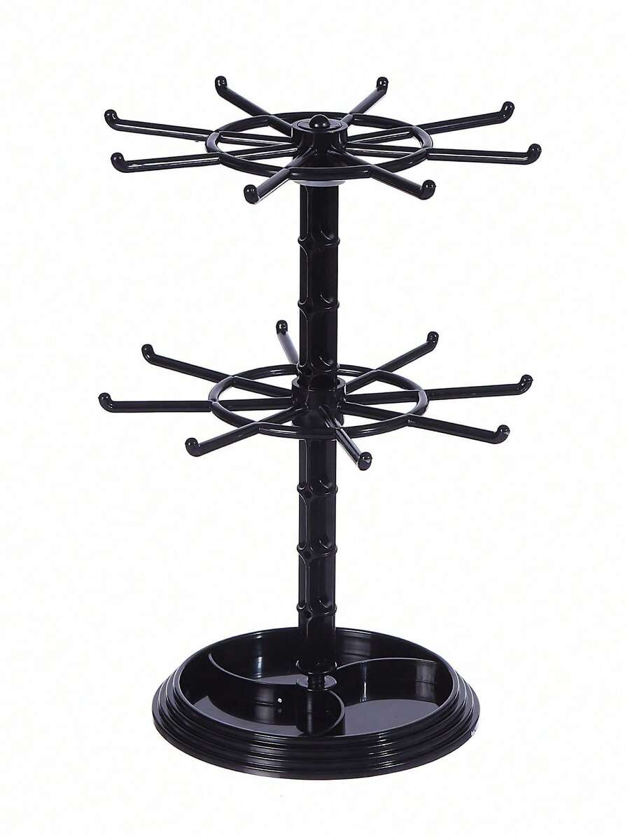1pc Simple Fashion Multi-Layer Rotating Earring Storage Rack, Women's Jewelry Display Stand Organizer For Bracelets, Necklaces, Small Accessories, Hair Ties And Jewelry - Rotating Jewelry Storage Rack - View 1