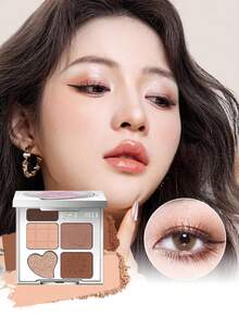 ROCK SWEET Palet Alis & Mata 5 Warna - Pensil Alis, Bedak Alis, Eyeshadow Netral, Highlighter Kontur, Tahan Keringat dan Tahan Lama (Hadiah Sempurna) - 01 Variasi Tanpa Bobot - View 3