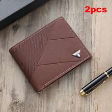 1pc Men's Classic Business Casual Solid Color Retro Short Wallet, With Card Slots, Can Hold Driver's License And Other Documents, Vintage Style, Large Capacity Multi-Card Slots, Business Casual Style, Birthday Gift, Graduation Gift, Father's Day Gift - Three Color Standard - View 16