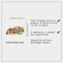 50pcs Landscape Travel Illustration USA State Map Creative Cartoon Decorative Bicycle Envelope Stickers - Map Of the United States - 2044 - View 2