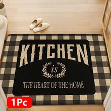 1 pieza, Decoración del hogar, Estampado de patrón cálido, Alfombra de cocina de lino, Alfombra de cocina, Alfombra de piso, Alfombra de baño, Felpudo, Impreso 3D rectangular, Adecuado para sala de estar, dormitorio, pasillo, baño, lavandería - Alfombra de poliéster, Adecuado para decoración del hogar interior y exterior - Multicolor - Ver 17