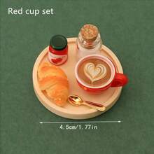 OBOVAY 5pcs/Set 15pcs Creative Miniature Coffee Set Model, Miniature Mini Toy Set, Afternoon Tea Coffee Model, Dollhouse Accessories, Photography Props Scene, Accessory Props, Teenager Desktop Small Decoration - Multicolor - View 4