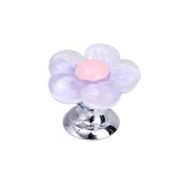Interior Decoration Accessories Featuring Elegant Flower-Shaped Buttons, Car Key Protection Covers, Cute Designs, Protection Covers For Car Engine Start/Stop Control Levers, Universal One-Key Ignition Start Covers, Protecting Nails - Starter Button Decoration - View 10