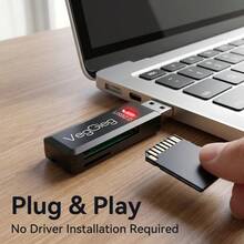 Pembaca Kartu SD/TF USB 2.0 VegGieg 2-in-1 Slot Ganda Pembaca Kartu Memori Kecepatan Tinggi Kompatibel dengan Kamera, Ponsel, Laptop, Pasang dan Mainkan - View 6