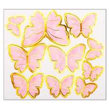 1 Stück/10 Stück/21 Stück/Set Rosa Schleife Happy Birthday Kuchenaufsatz Krone Schmetterling Cupcake Aufsatz Geburtstagskuchen Dekoration - Mehrfarbig - Übersicht 13