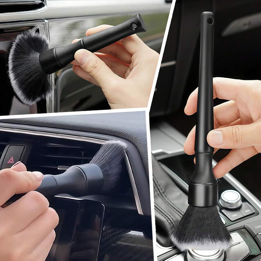 Car Soft Bristle Cleaning Brush, Manual Interior Cleaning Tool, Soft Bristles Won't Damage Interior, Easily Sweeps Away Dust And Debris, Multi-Surface Universal Cleaning Tool For Cars