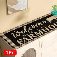 1pc, Home Decor, Cow Print Pattern, Linen Kitchen Rug, Kitchen Mat, Floor Mat, Bathroom Mat, Door Mat, 3D Printed Rectangular, Suitable For Living Room, Bedroom, Hallway, Bathroom, Laundry Room - Polyester Rug, Suitable For Indoor And Outdoor Home Decor - Multicolor - View 18