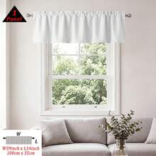 1pc/2pcs, White Japanese Retro Faux Linen Kitchen Curtains, Made Of Soft And Thick Polyester Fabric, Provides Natural Light Filtration And Privacy Protection, Washable, Suitable For Kitchen, Bedroom, Living Room, Office, RV And Bay Window. - White - View 11