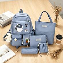 Bolsa de viaje divertida, cómoda y resistente, con nylon de alta calidad, impermeable, duradero, para hombre y mujer, juego de 5 piezas, bolsa de libros adorable - Conjuntos - Ver 10