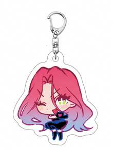 1 Peça Chaveiro de Palco com Formato Assimétrico, Acrílico, Fofo, Presente para Estudante, Mochila, Pingente de Anime Cartoon - Multicolorido - Visão 18