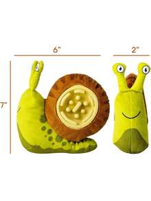 Hollypet Squeaky Plush Stuffed Dog Puzzle With Slow Feeder Bowl, Interactive Chew Small And Medium Dogs, Snail - 蝸牛 - 查看 2