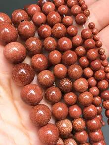 4 6 8 10mm Goldstone Multi-Shaped Beads Natural Stone Loose Beads For Diy Bracelet Necklace Earrings Making Jewelry Healing Stone Jewelry Accessories - Magic Stone - View 2