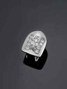 1pc Letter Zirconia Gold Tooth Cap Hip Hop Single Tooth Grill Personalized Versatile Side Tooth Decor Suitable For Men And Women - 26-letter Tooth Ornament - View 50