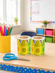 73cm/1 Roll Rainbow Crayon Decorative Border, Suitable For School Classroom Blackboard, Bulletin Board, Wall, Window, Door Decoration, Party Decoration, Home Decoration, DIY Decoration, Back To School Decoration School Supplies - Rectangle - View 9