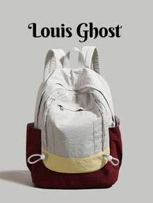 Lightweight Backpack Designed For Students, Combining Style And Functionality, Perfect For Commuting, Classes, And Outings! Large Main Compartment Easily Fits Laptops, Textbooks, Stationery, And Water Bottles; Whether For Daily Classes, Weekend Short Trips, Or Library Study, It's Your Ideal Travel Companion - Multicolor - View 8