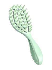 1pc Detangling Comb, Scalp Massage Shampoo Brush With Soft Silicone Bristles, Anti-Dandruff Scalp Exfoliating Brush, Hair Growth Promoting Scalp Massage Brush, Dry & Wet Use Scalp Care Hair Brush, ABS Plastic Handle, Women's Hair Accessory - Multicolor - View 14
