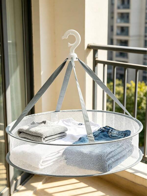 1pc Foldable Drying Basket/Net, Suitable For Flat Drying Clothes, Wool Sweaters, Very Suitable For Drying Underwear, Socks, Sweaters, Bras, Suitable For Home Use, Storage Basket, Storage Bin, Drying Net, Travel Supplies,Bedroom Room Decor,Back To School