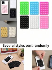 Octobuddy Double-Sided Silicone Suction Phone Stand Integrated Case, Portable Adhesive Stand With Stick-On Mini Wallet And Card Holder, Multi-Functional Sticky Stand For Women's Phone And Small Item Storage - A - View 7