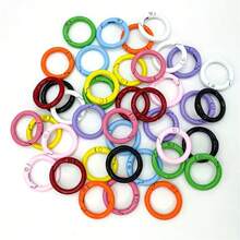 10/30/50pcs Random Zinc Alloy Spring O-Ring, Jewelry Making Clasp Spring, Durable Quick Release Buckle, Suitable For DIY Keychain, Bag Craft - Circular - View 6