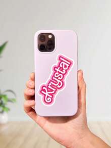 Custom Name Text Stickers, Personalized Glitter Name Stickers, Customizable Name Decals, Suitable For Water Bottles, Laptops, Notebooks, Waterproof Vinyl Stickers - Multicolor - View 14