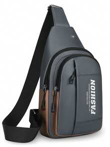 New Fashion Men's Chest Bag, Casual Business Large Capacity Chest Backpack, Versatile Sports Crossbody Bag - A - View 13