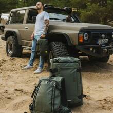 W WINGS Large Compression Soft Suitcase 28" 24" 20" Inch ROOK Travel Bag Luggage Polyester Zipper High Quality, Waterproof, Telescopic Handle, Wheels KHAKI - Army Green - View 10