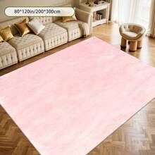 Cashmere-Like Solid Pale Pink Matte Texture Pattern Printed Outdoor Rugs,Exquisite Cozy Carpets In Diverse Styles. Suitable For Home, Outdoor, Malls & Cafes, Machine Washable, Various Sizes Available. - A - View 4