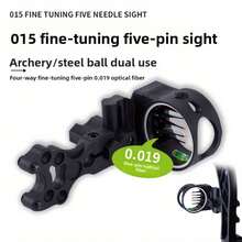 015 Micro-Adjustable 5-Hole Sight, Suitable For Compound Bows And Steel Ball Dual-Use Bows, Precision Archery Aiming Accessory - Black - View 2