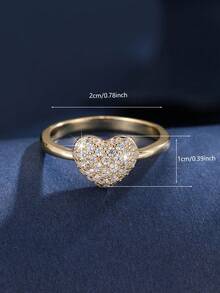 1pc Women's Ring, Luxury High-End Personalized Super Sparkling Zirconia Inlaid, Fashionable Minimalist Elegant Gift Suitable For Various Occasions And Daily Wear - JZ23968 - View 5