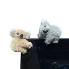 2 Sets Cute Koala Car Interior Decor, Rearview Mirror Control Screen Decoration, Car Sun Visor Clip Accessories - A - View 7