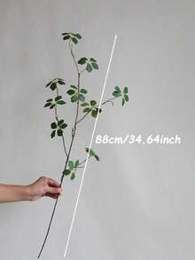 1 枝仿真葉片枝條，人造日式杜鵑花枝，假春季葉枝，假葉柳枝噴枝，榛木枝，榛果枝，適用於花瓶填充、辦公室、居家、婚禮裝飾 - 彩色 - 查看 13