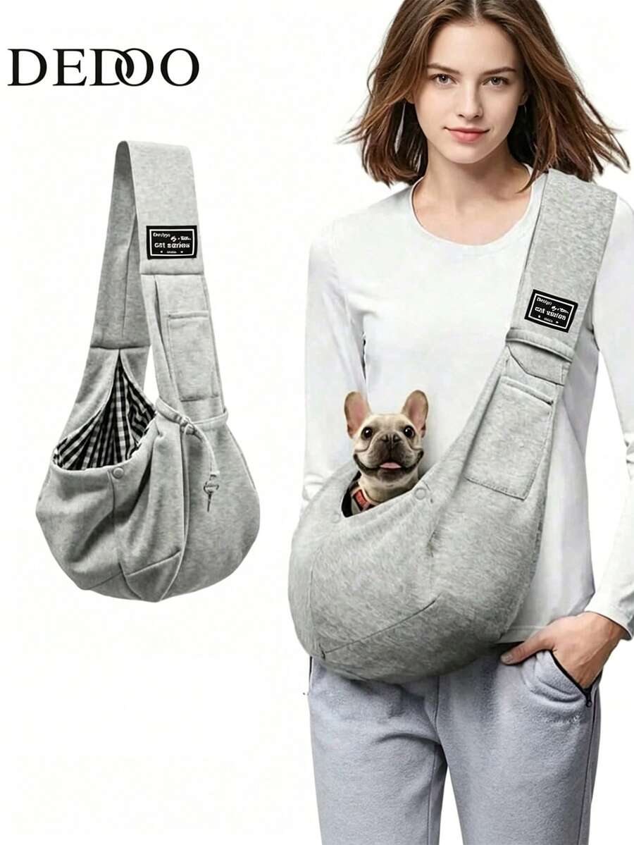 Pet Puppy Carrier Bag Cats Puppy Outdoor Travel Dog Shoulder Bag Single Comfort Sling Handbag Tote Pouch - 彩色 - 查看 1