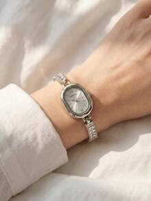 1pc Women's Elegant Versatile Quartz Movement Wrist Watch, Suitable For Daily Wear - Silver - View 4